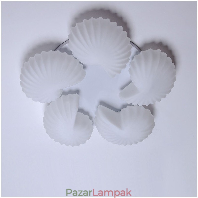 Conch 5 Light hagyományos klasszikus integrált csillár üvegernyővel