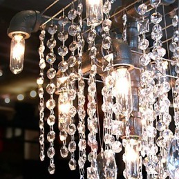 Észak-amerikai stílusú jellegzetes Crystal 9 világos csillár cső kivitelben