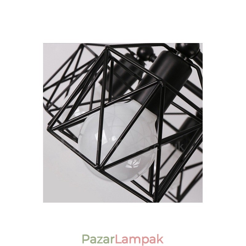 6 Világos rusztikus Lodge integrált csillár