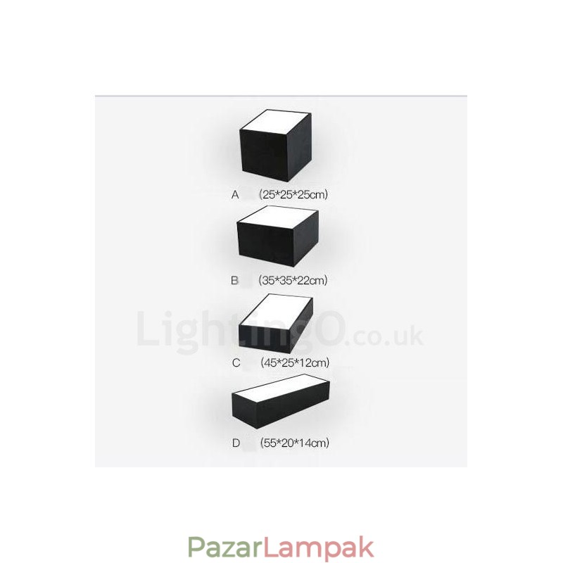 Modern, kortárs integrált fém süllyesztett lámpa