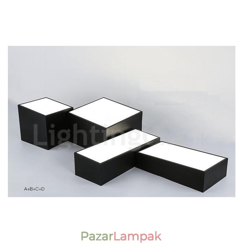 Modern, kortárs integrált fém süllyesztett lámpa