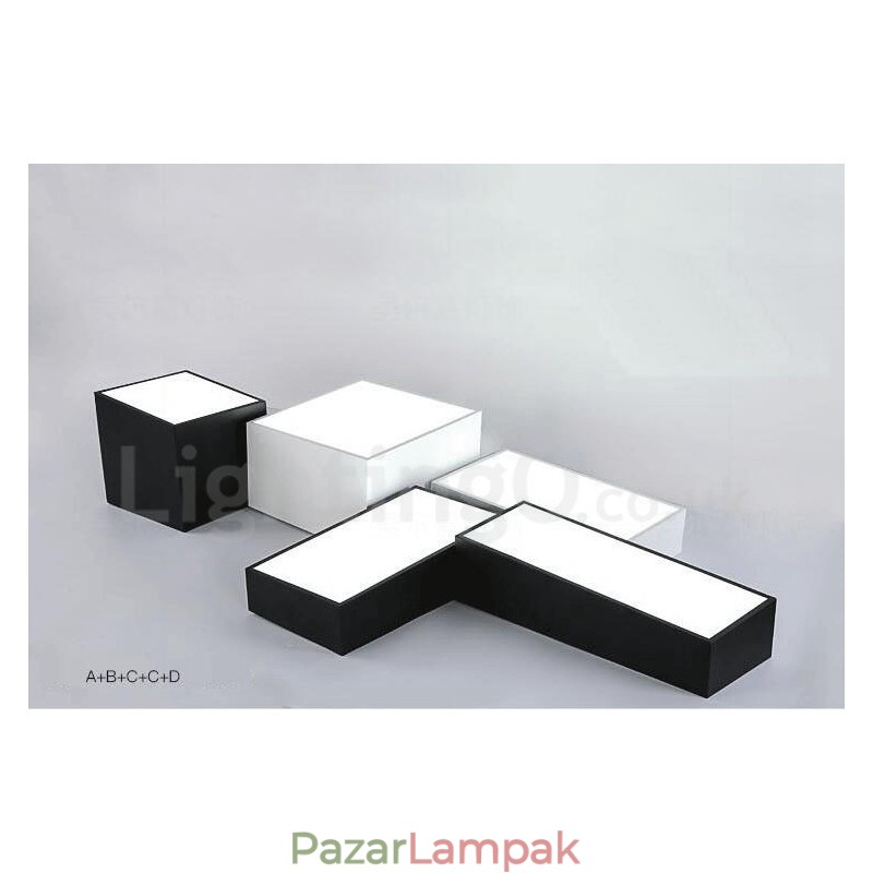 Modern, kortárs integrált fém süllyesztett lámpa