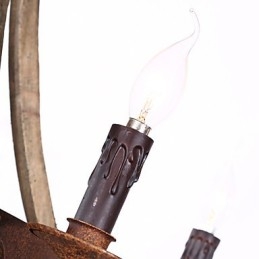 Vintage amercian rusztikus fa függesztett Winerel csillár lámpa nappali és lámpa