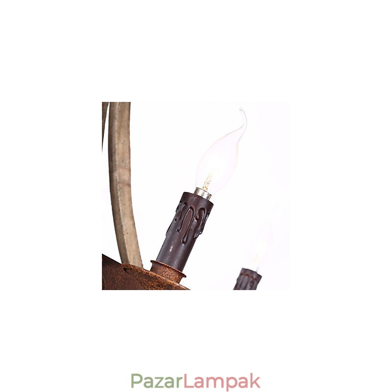 Vintage amercian rusztikus fa függesztett Winerel csillár lámpa nappali és lámpa