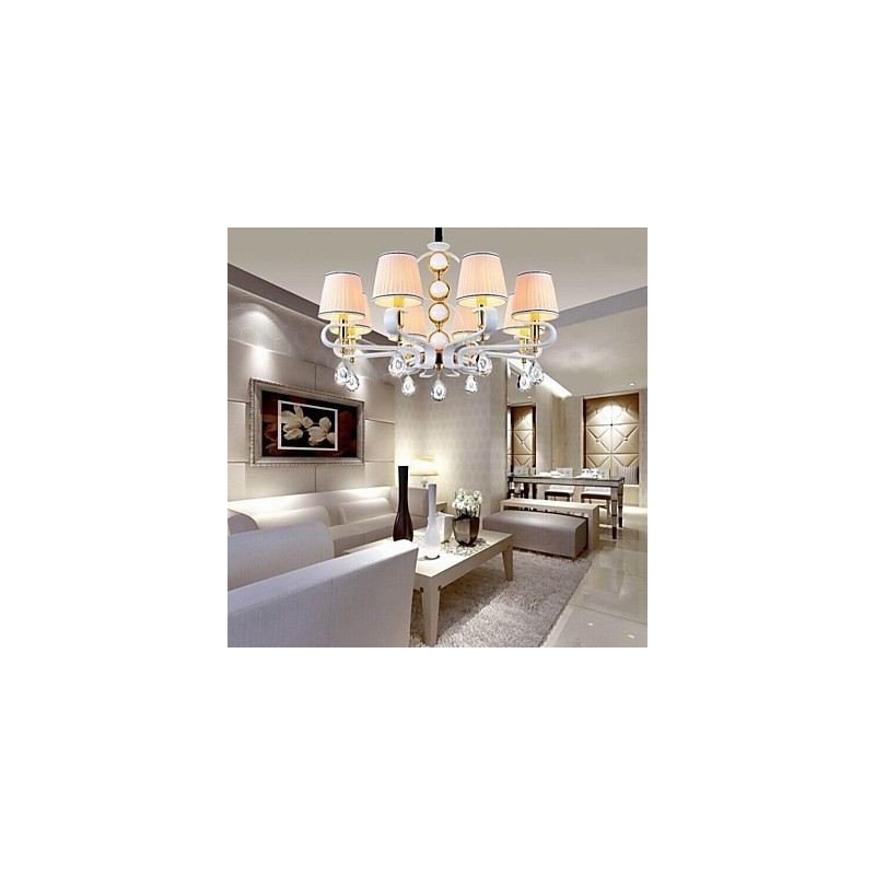 Fabric Chandelier 8 Light Modern, minimalista, kiváló minőségű lámpa