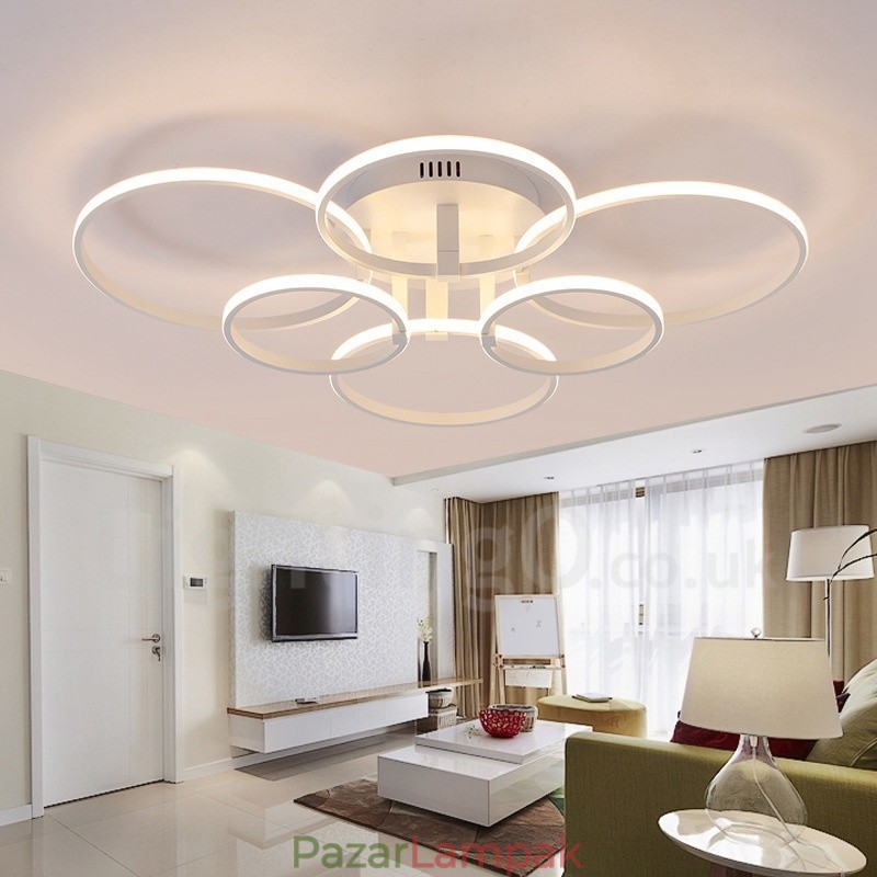 6 Light Modern kortárs integrált fém süllyesztett lámpa