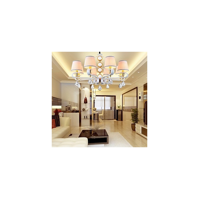 Fabric Chandelier 8 Light Modern, minimalista, kiváló minőségű lámpa