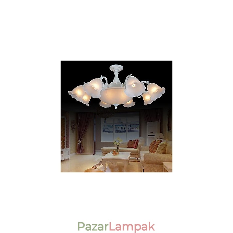 Flush Mount White European Retro Classic