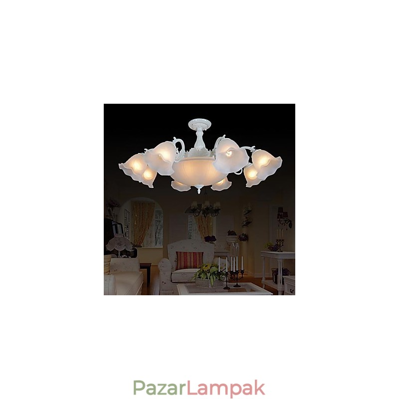 Flush Mount White European Retro Classic