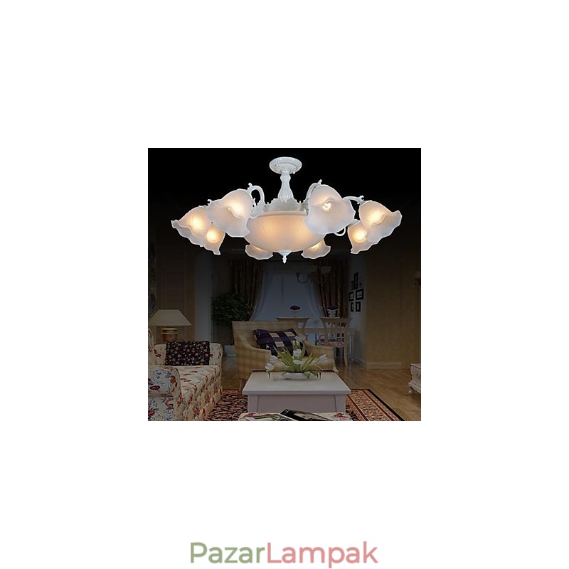 Flush Mount White European Retro Classic