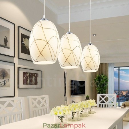 3 Light Modern, modern, integrált fém függőlámpa 3 Light Modern, modern, integrált fém függőlámpa