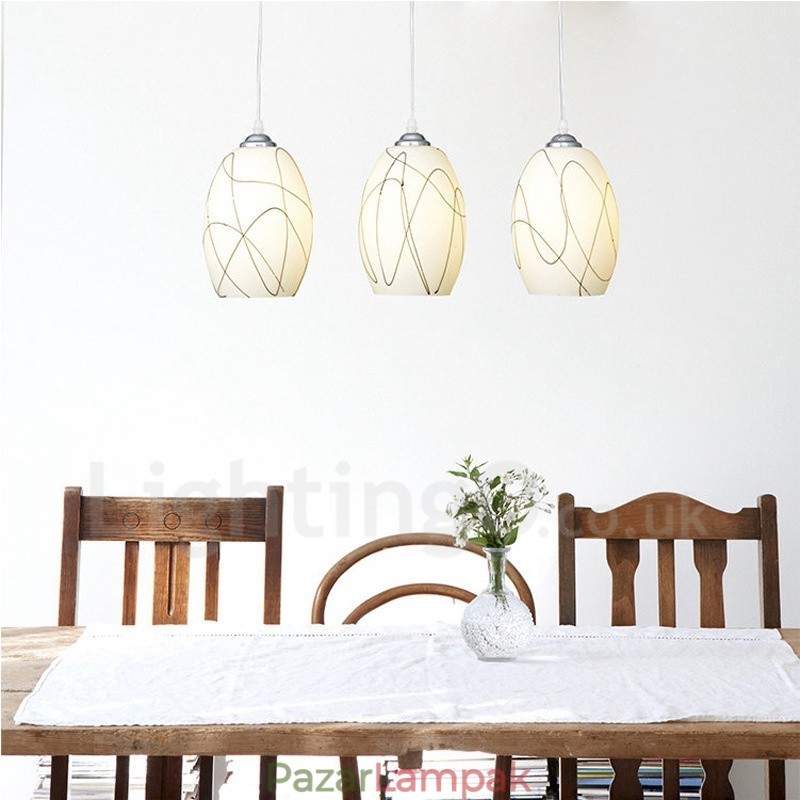 3 Light Modern, modern, integrált fém függőlámpa