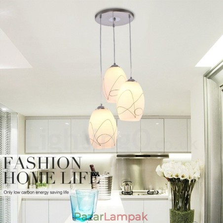3 Light Modern, modern, integrált fém függőlámpa 3 Light Modern, modern, integrált fém függőlámpa