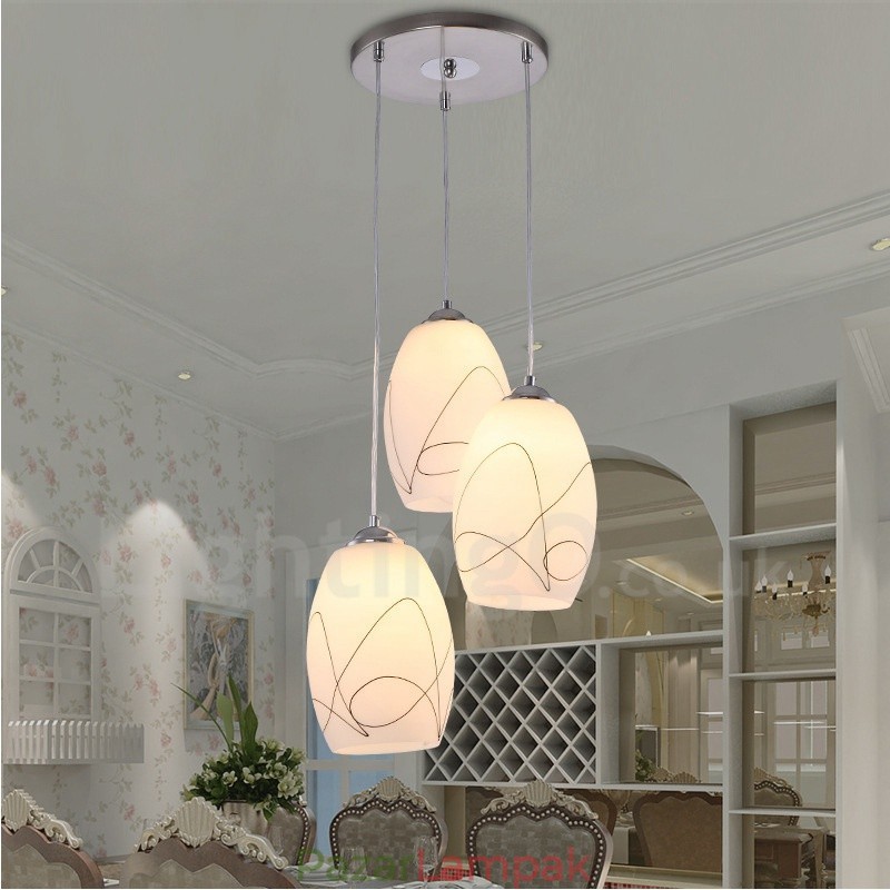 3 Light Modern, modern, integrált fém függőlámpa