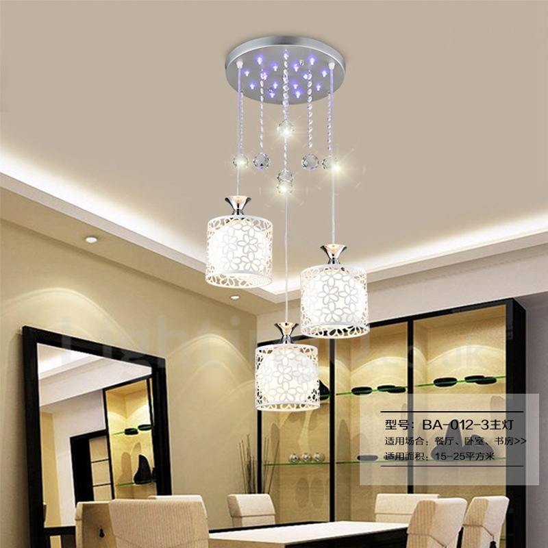 3 Light Modern kortárs izzólámpás fém függőlámpa