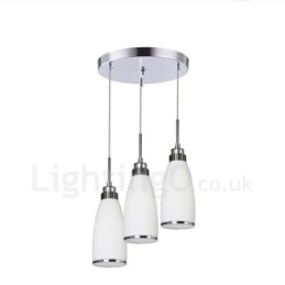 3 Light Modern, modern, integrált fém függőlámpa