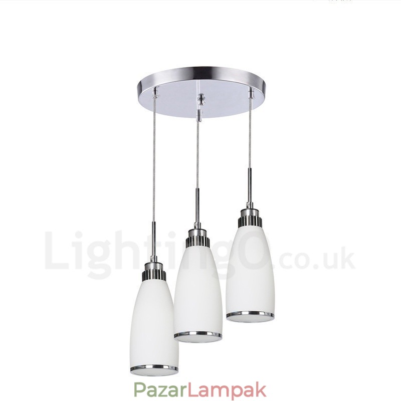 3 Light Modern, modern, integrált fém függőlámpa