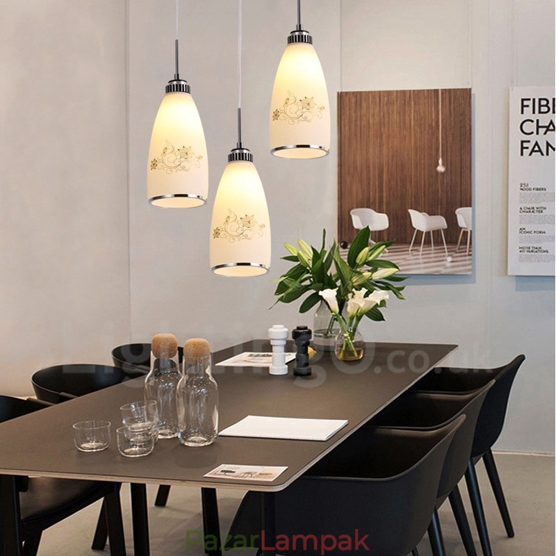 3 Light Modern, modern, integrált fém függőlámpa