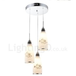 3 Light Modern, modern, integrált fém függőlámpa
