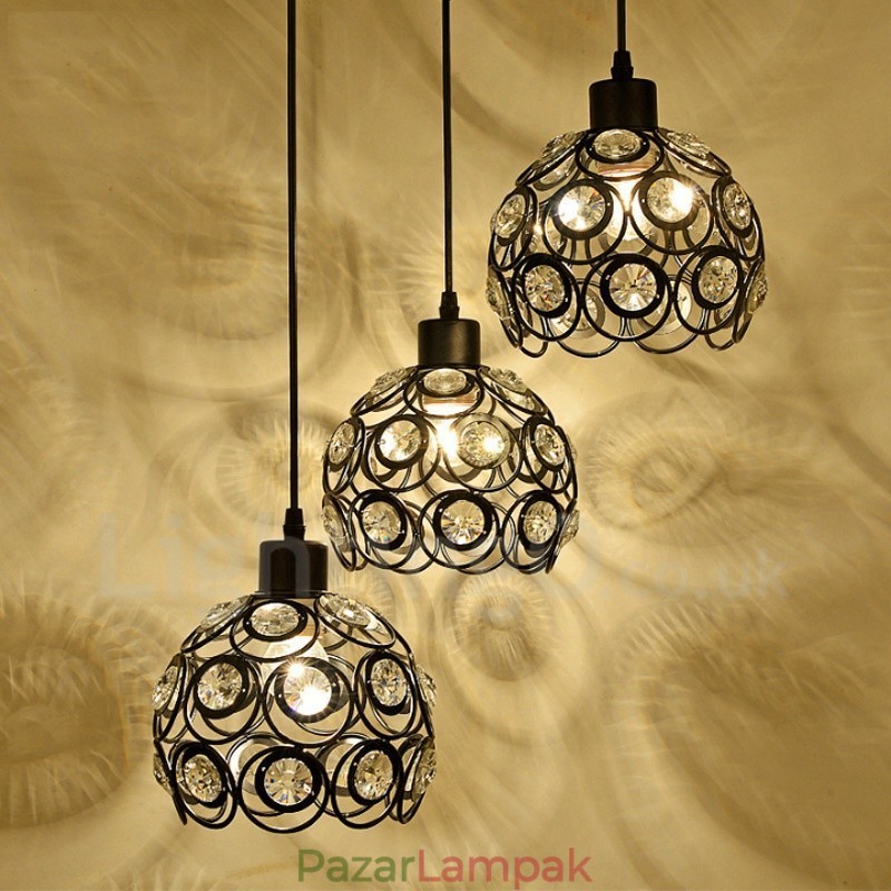 3 Light Rusztikus Lodge integrált függőlámpa