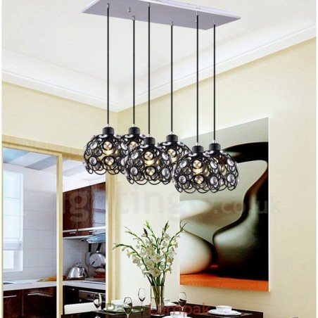 6 Light Rusztikus Lodge integrált függőlámpa