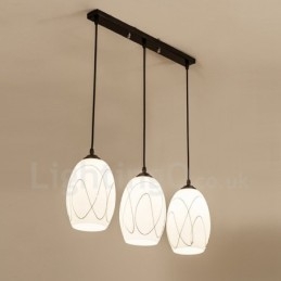 3 Light Rusztikus Lodge integrált fém függőlámpa