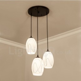 3 Light Rusztikus Lodge integrált fém függőlámpa