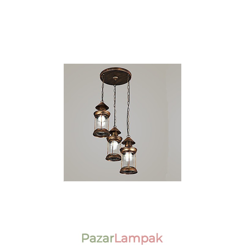 Rusztikus Lodge Vintage Retro mini stílusú fém függőlámpa