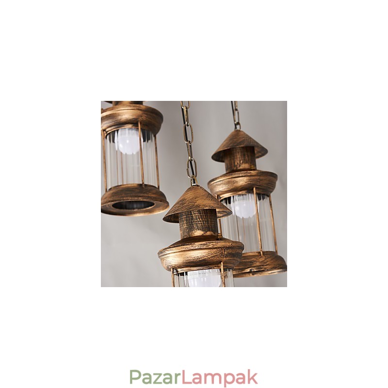 Rusztikus Lodge Vintage Retro mini stílusú fém függőlámpa