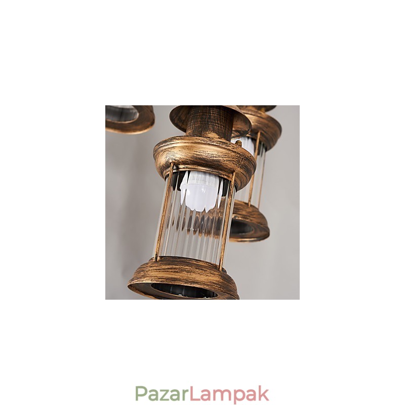 Rusztikus Lodge Vintage Retro mini stílusú fém függőlámpa