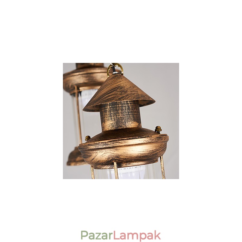 Rusztikus Lodge Vintage Retro mini stílusú fém függőlámpa