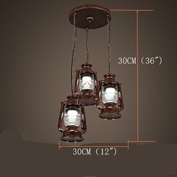 Rusztikus Lodge Vintage Retro mini stílusú fém függőlámpa
