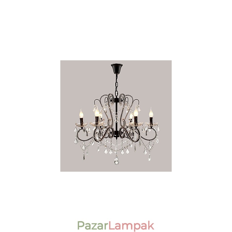6 fényű kristálycsillár Modern kortárs, hagyományos, klasszikus, rusztikus páholy Vintage retro