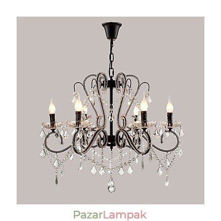 6 fényű kristálycsillár Modern kortárs, hagyományos, klasszikus, rusztikus páholy Vintage retro 6 fényű kristálycsillár Modern kortárs, hagyományos, klasszikus, rusztikus páholy Vintage retro