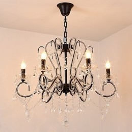 6 fényű kristálycsillár Modern kortárs, hagyományos, klasszikus, rusztikus páholy Vintage retro