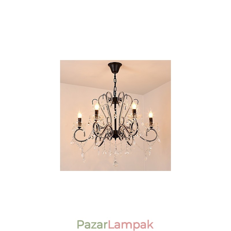 6 fényű kristálycsillár Modern kortárs, hagyományos, klasszikus, rusztikus páholy Vintage retro