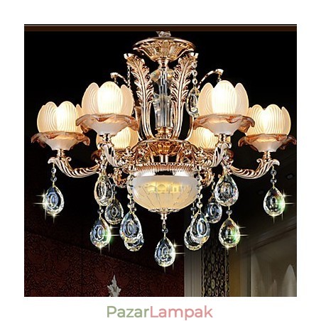 Európai stílusú Kristály medál Egyszerű ötvözet stílusú Retro világítás