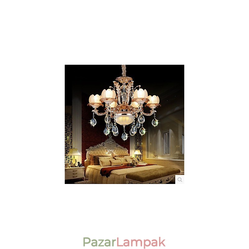 Európai stílusú Kristály medál Egyszerű ötvözet stílusú Retro világítás