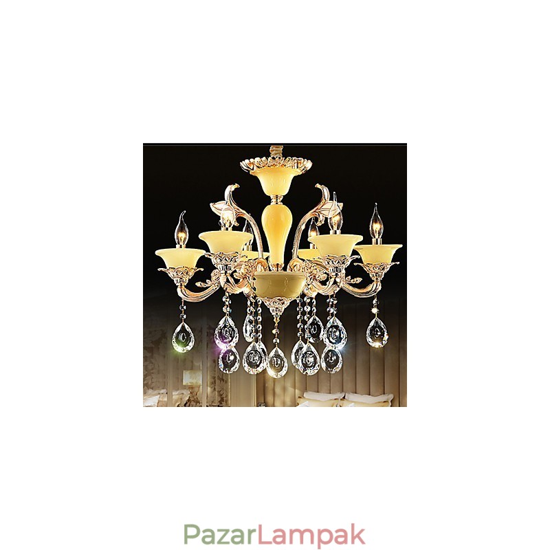 Európai Crystal függőlámpa Cink ötvözet Crystal függőlámpa