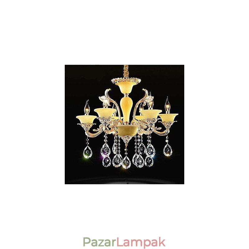 Európai Crystal függőlámpa Cink ötvözet Crystal függőlámpa