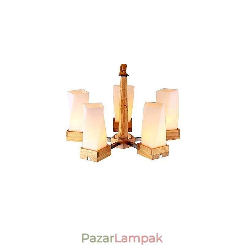 Simple Art világítás Tömör fa Creative Iiving mennyezeti lámpa