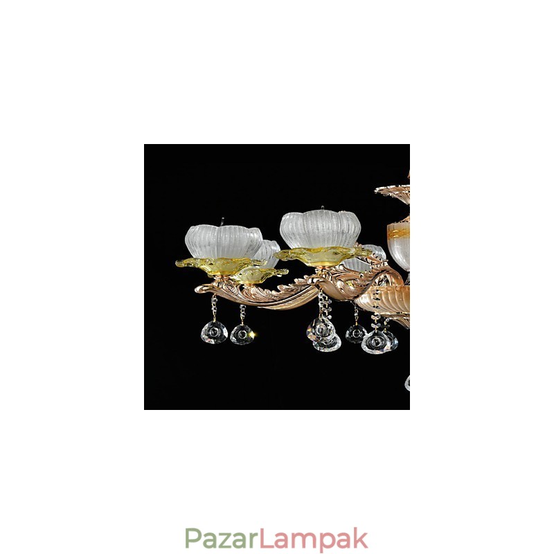 Hagyományos klasszikus cinkötvözet funkció a Crystal Mini Style fém 8 izzós csillárhoz