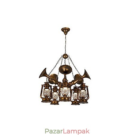 Rusztikus Lodge Vintage Retro Country Globe festési funkció mini stílusú tervezőknek Fém csillár