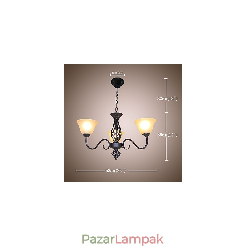 Hagyományos klasszikus rusztikus Lodge Vintage Retro Country Egyéb jellemzők mini stílusú tervezőknek Fém csillár