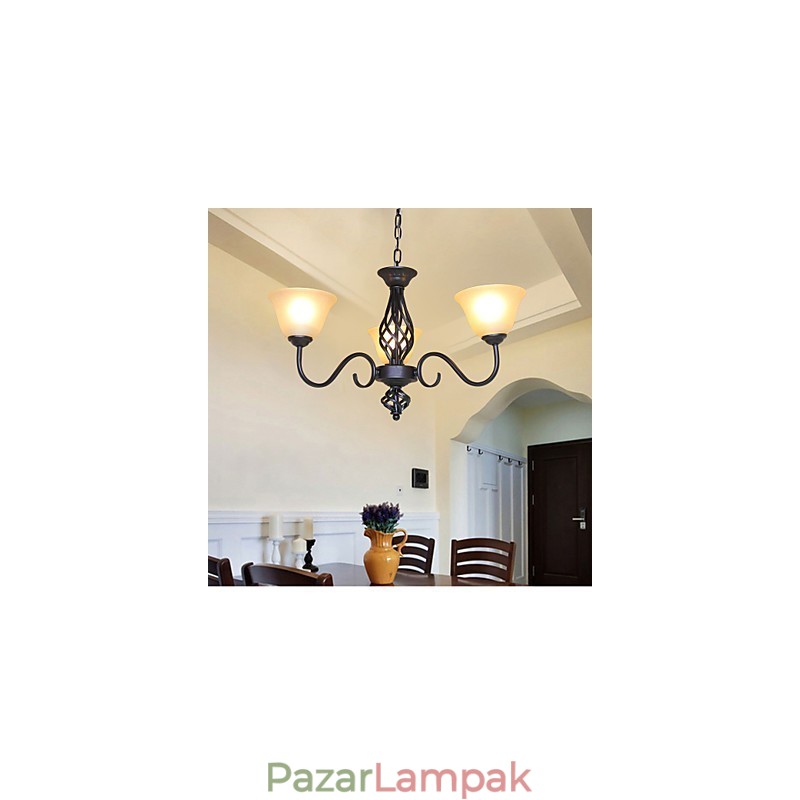 Hagyományos klasszikus rusztikus Lodge Vintage Retro Country Egyéb jellemzők mini stílusú tervezőknek Fém csillár