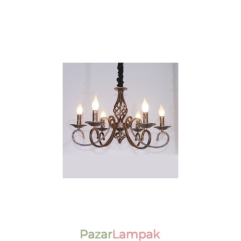 Retro egyszerű lámpa Réz színű lámpa gyertya lámpa