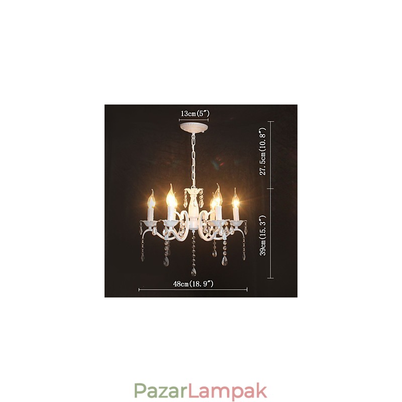 Csillár Modern Crystal Mini Candle stílusú vas lámpa lámpák