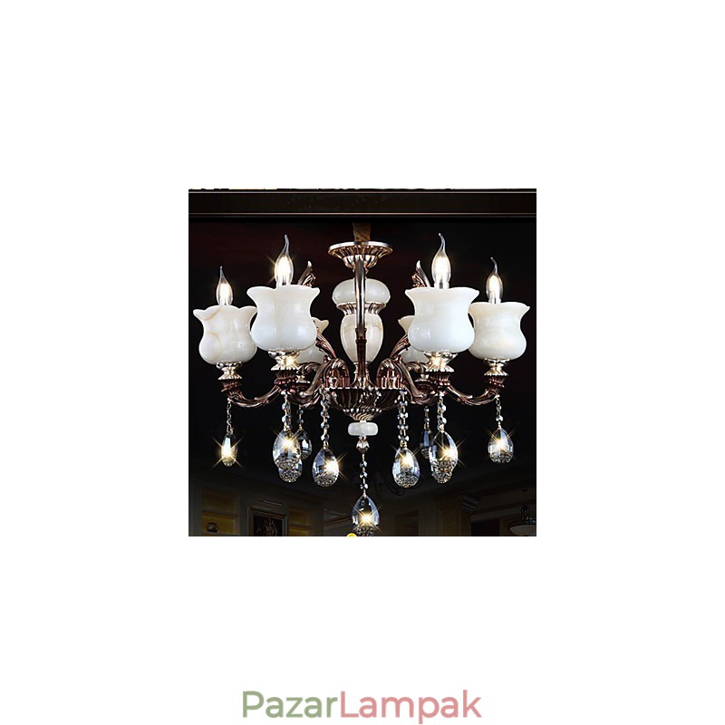 Jade cinkötvözet függőlámpa 6 Light Chandelier