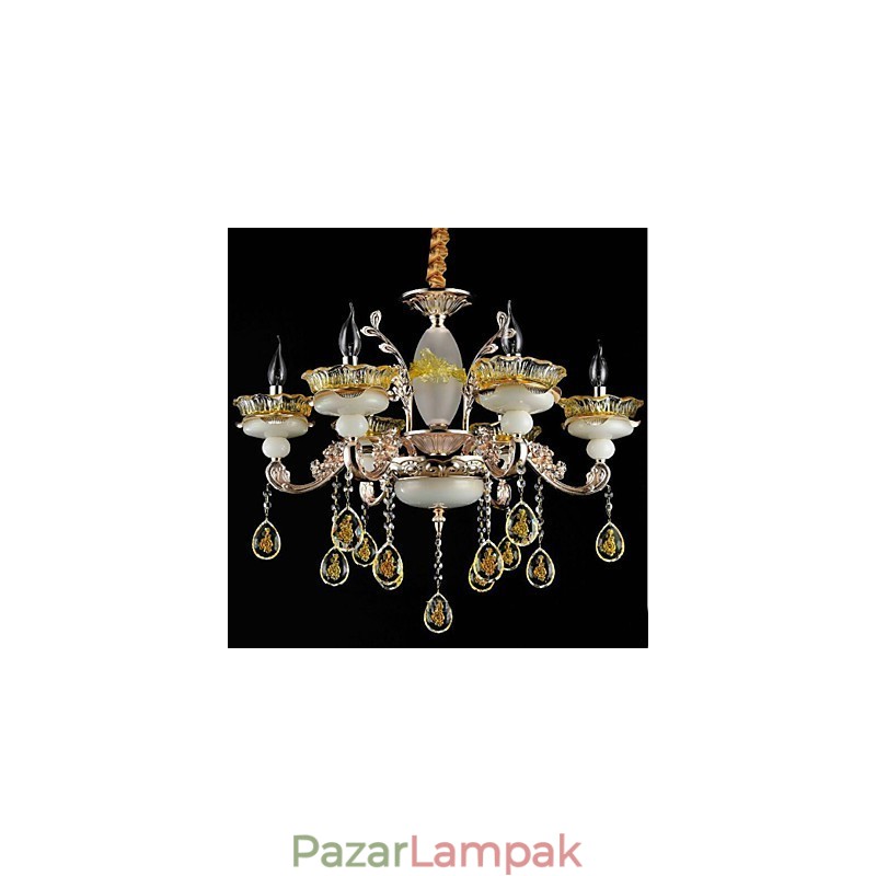 Hagyományos klasszikus galvanizált funkció a Crystal Mini Style fém 8 izzós csillárhoz