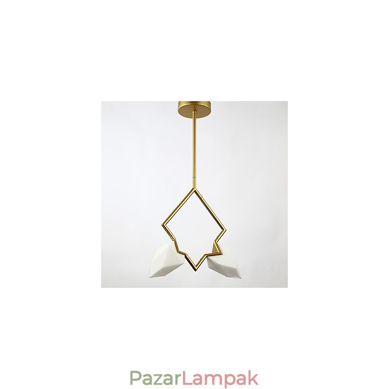 2 könnyű postmodern fém üveg őszibarack csillár lámpával a kantin díszítő függőlámpával